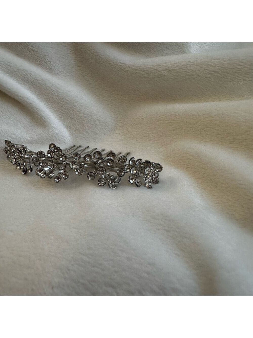 Silver Rhinestone Hair Comb Event Accessory - Picture 7 of 7